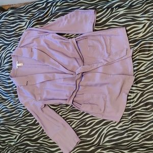 Violet tie belt jacket lightweight